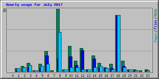 Hourly usage for July 2017