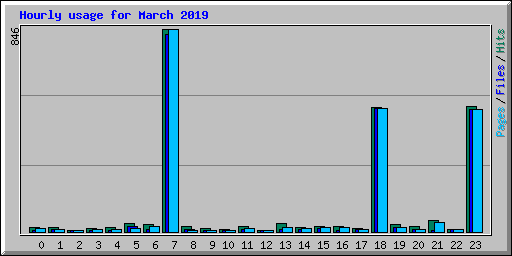 Hourly usage for March 2019
