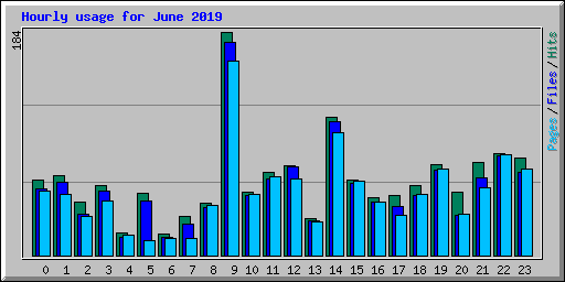 Hourly usage for June 2019