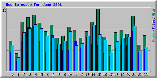 Hourly usage for June 2021