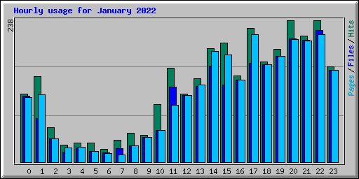 Hourly usage for January 2022