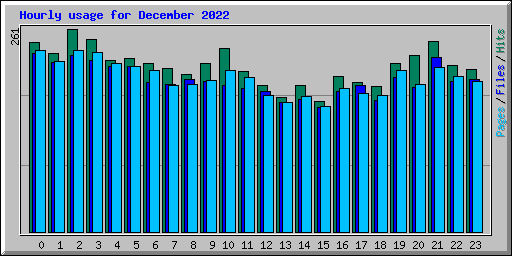 Hourly usage for December 2022