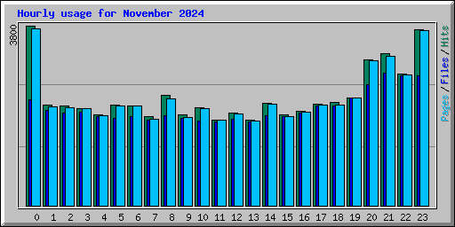 Hourly usage for November 2024