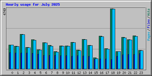 Hourly usage for July 2025