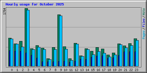 Hourly usage for October 2025